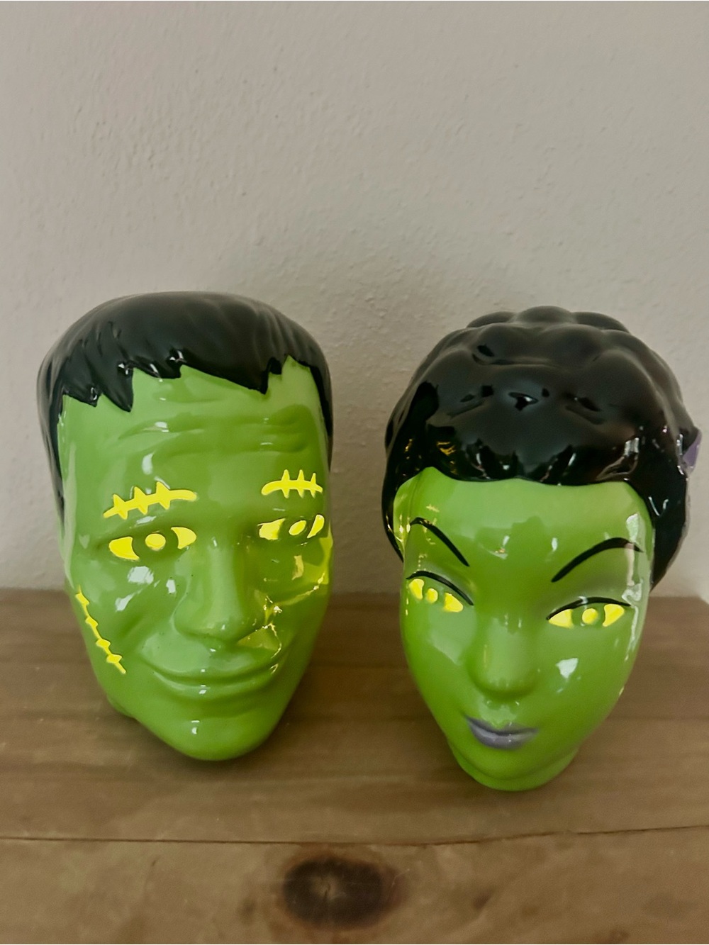 Frankenstein & Bride Light Up Ceramic Decor